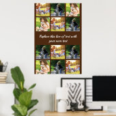 Personalisieren von Foto-Collage und Text Poster (Heimbüro)