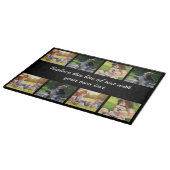 Personalisieren von Foto-Collage und Text Schneidebrett (Ecke)