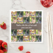 Personalisieren von Foto-Collage und Text Serviette (Beispiel)