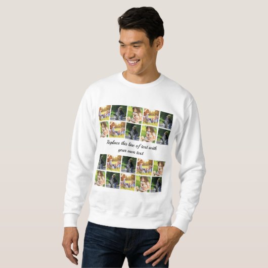 Personalisieren von Foto-Collage und Text Sweatshirt (Vorne ganz)