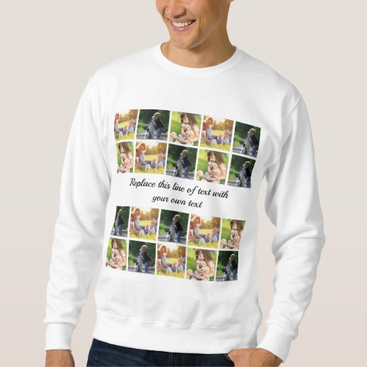 Personalisieren von Foto-Collage und Text Sweatshirt (Vorderseite)