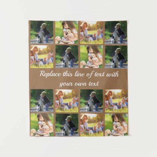 Personalisieren von Foto-Collage und Text Wandteppich (Vorderseite)