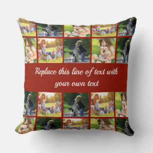 Personalisieren von Foto- und Textdateien Kissen