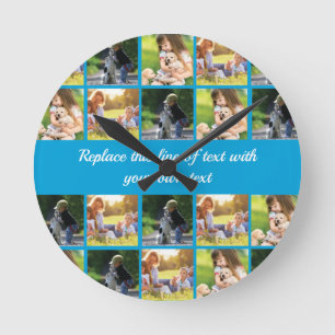 Personalisieren von Foto- und Textdateien Runde Wanduhr
