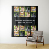 Personalisieren von Foto- und Textdateien Wandteppich (Beispiel)