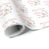 Personalisieren, von Gruppe, glücklichen Krankensc Geschenkpapier (Rolleneckpunkt)