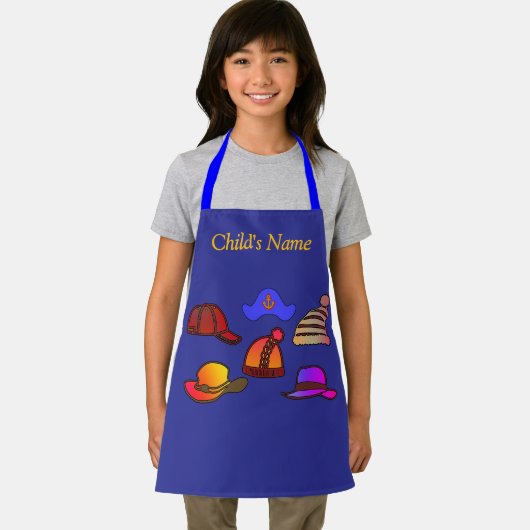 Personalisieren von Hat Collection Kids Blue Craft Schürze (Insitu)