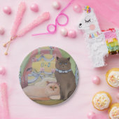 Personalisieren von Initialen Hochzeitkatzen Pappteller (Party)