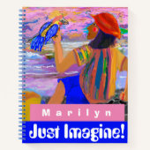 Personalisieren von Journal Meditative Woman & Bir Notizblock (Vorderseite)