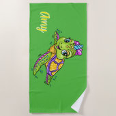 Personalisieren von Kindern Unicorn Turtle Strandtuch (Vorderseite)