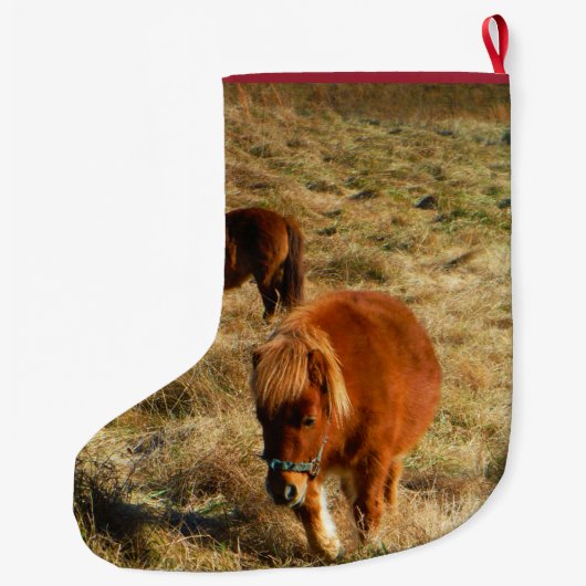 Personalisieren von Mini-Pferden Großer Weihnachtsstrumpf (Rückseite)