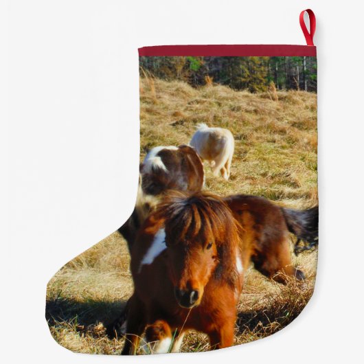 Personalisieren von Mini-Pferden Großer Weihnachtsstrumpf (Rückseite)