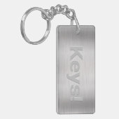 Personalisieren von Name und Meldung, bürstenbehaf Schlüsselanhänger (Vorderseite links)