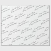 Personalisieren von Namen, Jubiläumsjahr, Grauschr Geschenkpapier (Flach)