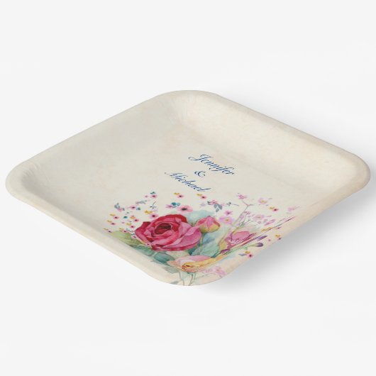 Personalisieren von Namen und Texthochzeiten von R Pappteller (Gewinkelt)