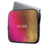 Personalisieren von Namensaktien in Lila & Gold Laptopschutzhülle (Vorderseite Links)