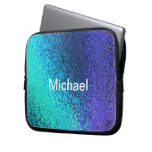Personalisieren von NamensShades in Blau Laptopschutzhülle (Vorderseite Links)