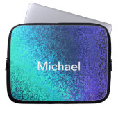 Personalisieren von NamensShades in Blau Laptopschutzhülle (Vorderseite)