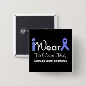 Personalisieren von Periwinkle Ribbon-Magenkrebs Button (Vorne & Hinten)