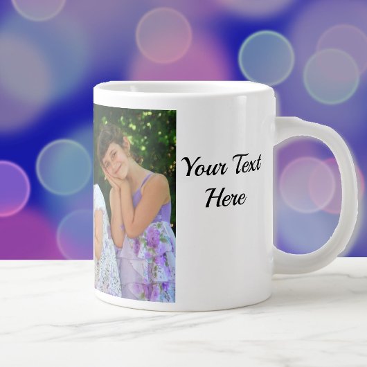 Personalisieren von Text Custom Kids Foto Vater Bi Jumbo-Tasse