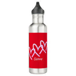 Personalisieren von Triple Heart Red Edelstahlflasche