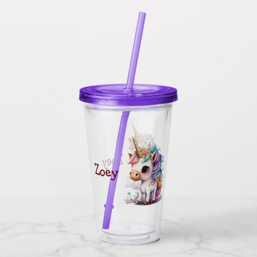 Personalisieren von Unicorn Acryltrinkbecher (Rückseite)