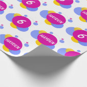 Personalisieren von Wiederholungsnamen und Altersk Geschenkpapier (Ecke)