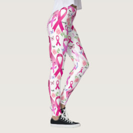 Personalisieren von Wörtern Name rosa Ribbon Brust Leggings