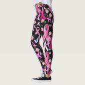 Personalisieren von Wörtern Name rosa Ribbon Brust Leggings (Links)