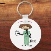 Personalisieren weiblicher Krankenpfleger Schlüsselanhänger (Vorderseite)