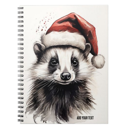 PERSONALISIEREN: WeihnachtsBadger | Notizbuch Notizblock (Vorderseite)
