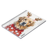 PERSONALISIEREN: Weihnachtshunde mit Antlern Notizblock (Linke Seite)