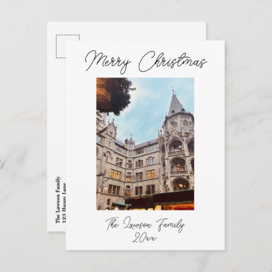 Personalisieren Weihnachtsmarkt München Deutschlan Postkarte (Vorne/Hinten)