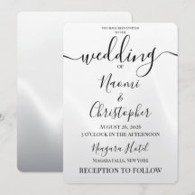 PERSONALISIEREN: Weiße Wellenhochzeit