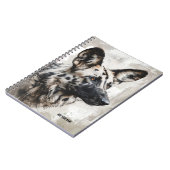 PERSONALISIEREN: Wilder Hund | Notebook-Journal Notizblock (Linke Seite)