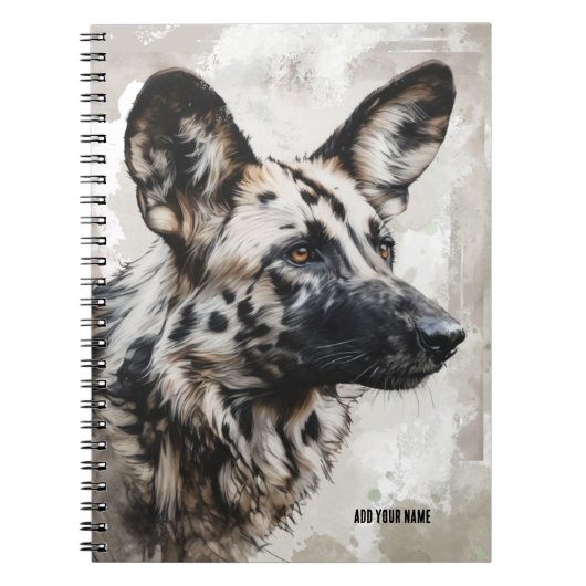 PERSONALISIEREN: Wilder Hund | Notebook-Journal Notizblock (Vorderseite)