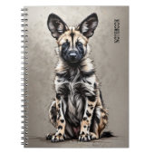 PERSONALISIEREN: Wildhund | Notebook-Journal Notizblock (Vorderseite)