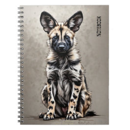 PERSONALISIEREN: Wildhund | Notebook-Journal Notizblock