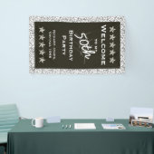 Personalisieren: Willkommen bei meiner 50. Geburts Banner (Messeveranstaltung)