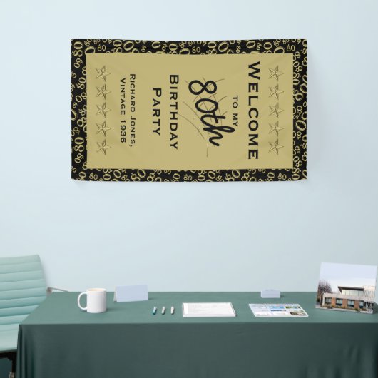Personalisieren: Willkommen bei meiner 80. Geburts Banner (Messeveranstaltung)