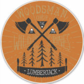 Personalisieren Woodsman Lumberjack Crossed Axes P Aufkleber (Vorderseite)
