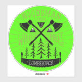 Personalisieren Woodsman Lumberjack Crossed Axes P Aufkleber (Blatt)