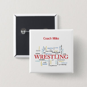 Personalisieren, Wrestling Coach Vielen Dank in Wo Button