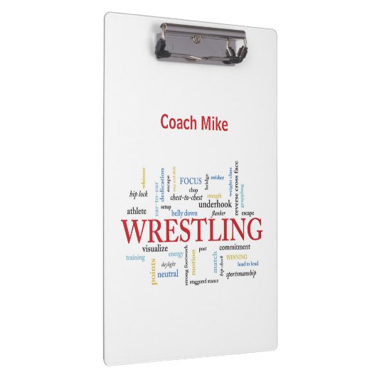 Personalisieren, Wrestling Coach Vielen Dank in Wo Klemmbrett (Rechts)