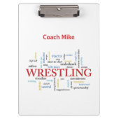 Personalisieren, Wrestling Coach Vielen Dank in Wo Klemmbrett (Vorderseite)