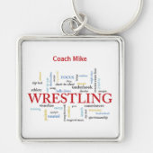 Personalisieren, Wrestling Coach Vielen Dank in Wo Schlüsselanhänger (Vorne)