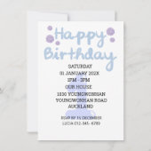 Personalisiert 첫 돌 erste Einladung zum Geburtstag소 (Rückseite)