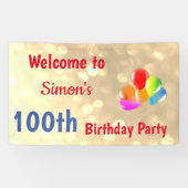 Personalisiert 100. Geburtstag Banner (Horizontal)