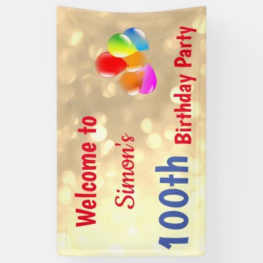 Personalisiert 100. Geburtstag Banner (Vertikal)