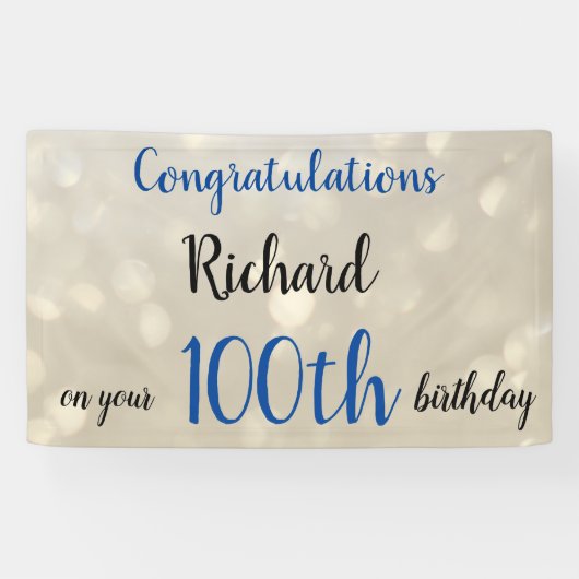 Personalisiert 100. Geburtstag Banner (Horizontal)